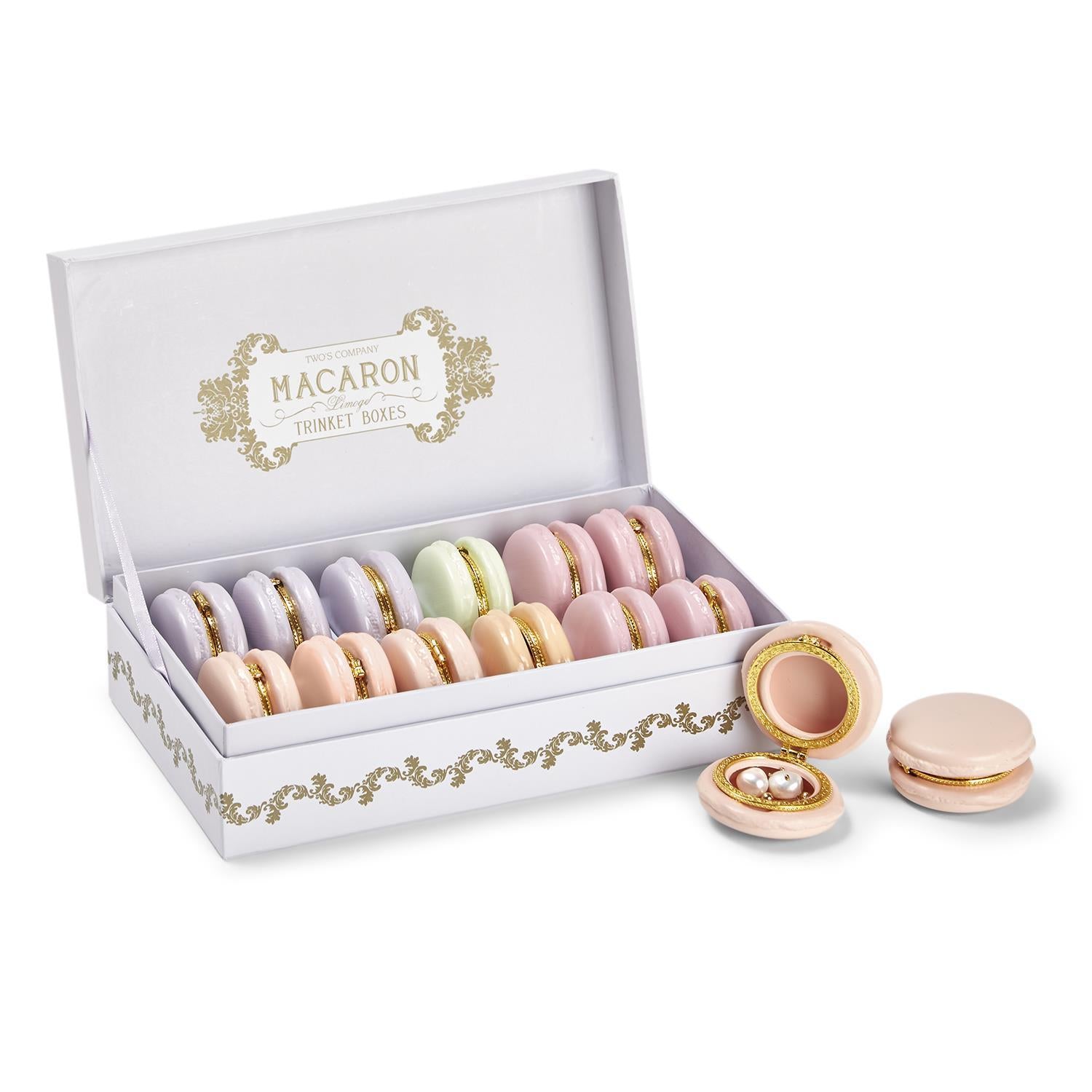 Macaron Limoges Style Trinket Boxes, Set of 12