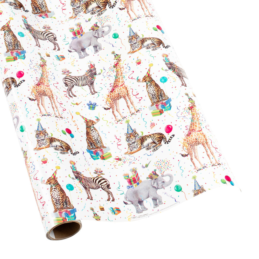 Party Animals Gift Wrapping Paper, 30" x 8' Roll