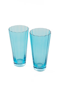 Estelle Colored Sunday High Balls, Set of 2 in Ocean Blue