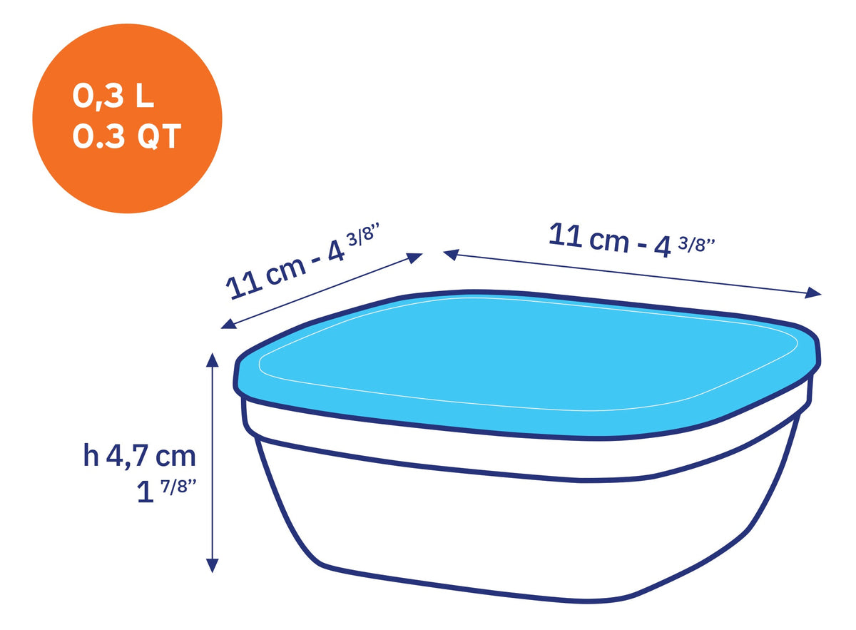 Freshbox Square Bowl with Lid