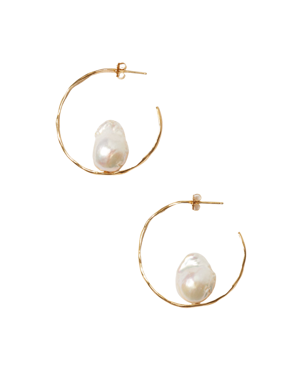 Selene Hoop Earrings Yellow Gold