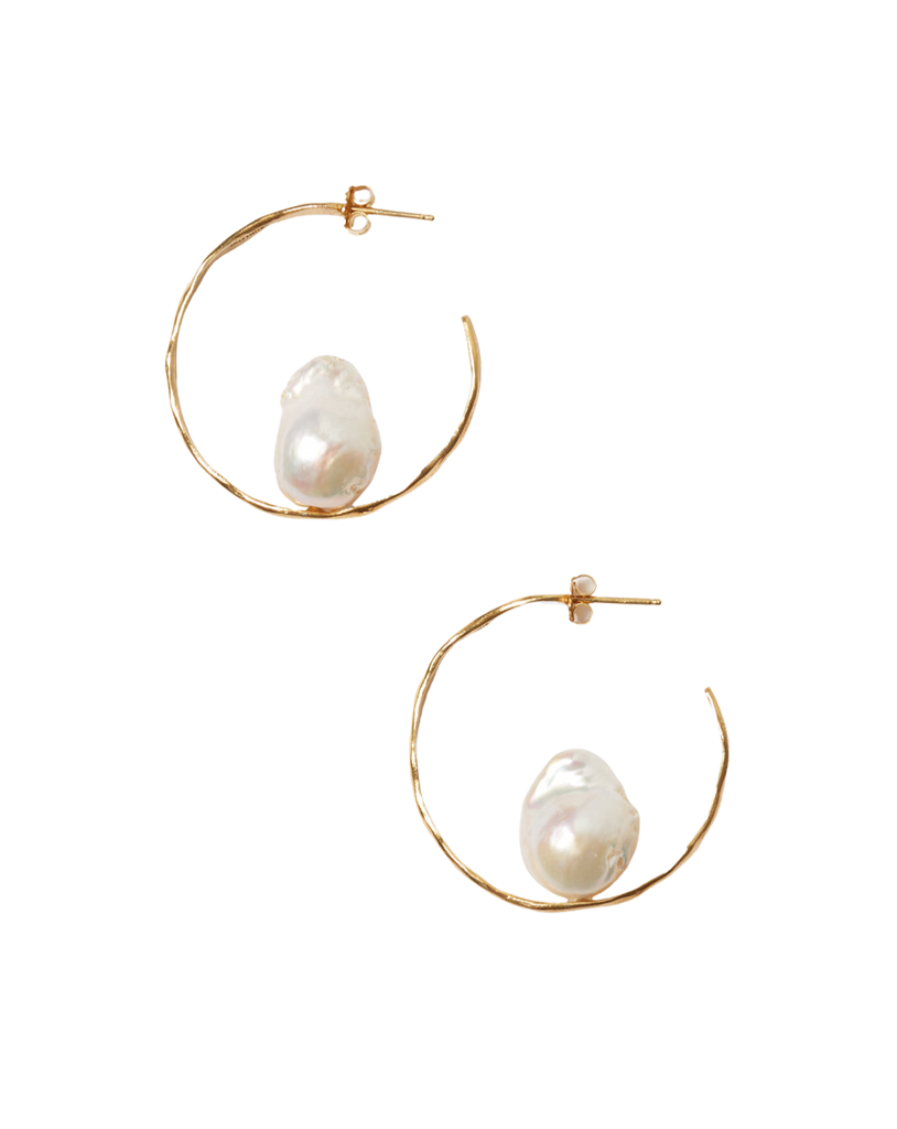 Selene Hoop Earrings Yellow Gold