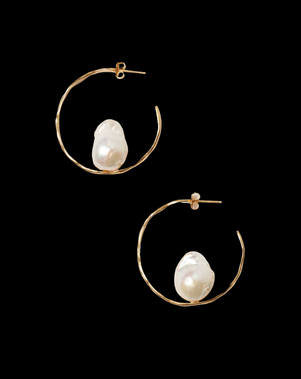 Selene Hoop Earrings Yellow Gold