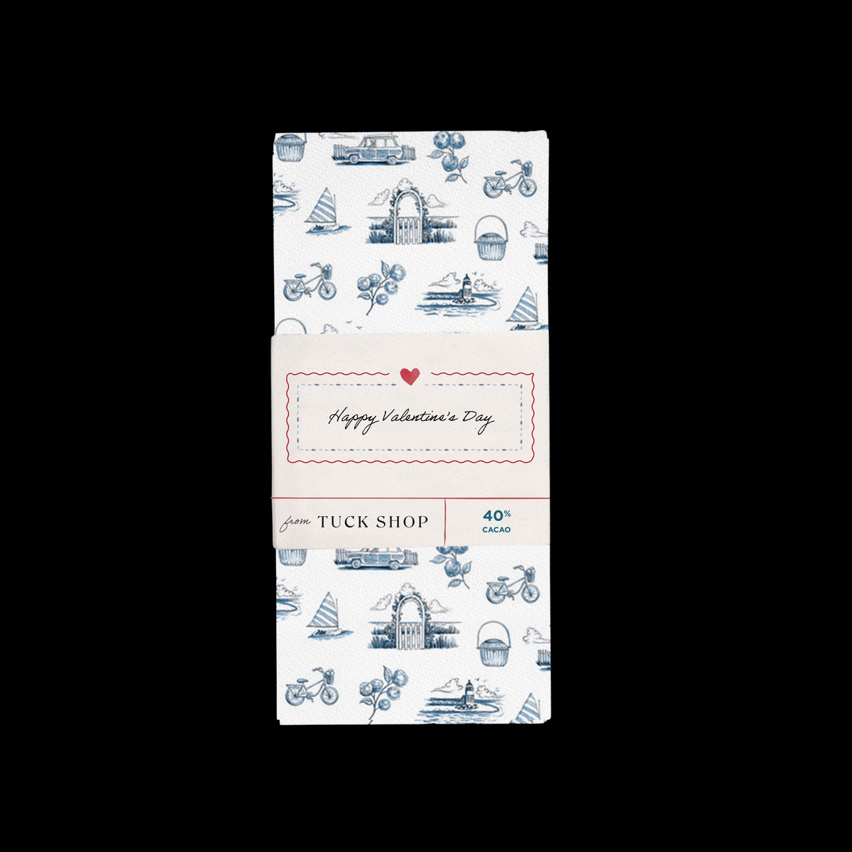 Valentine's Day Nantucket 40% Milk Chocolate, Set of 20