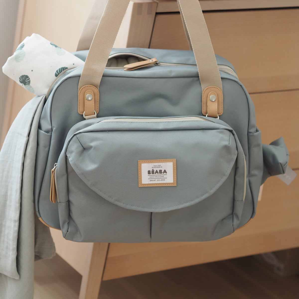 BÉABA Geneva Diaper Bag in Sage