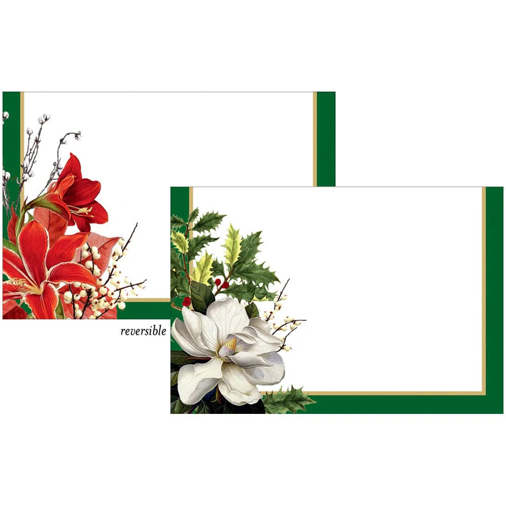 Christmas Garden Foil Place Cards, Set of 8