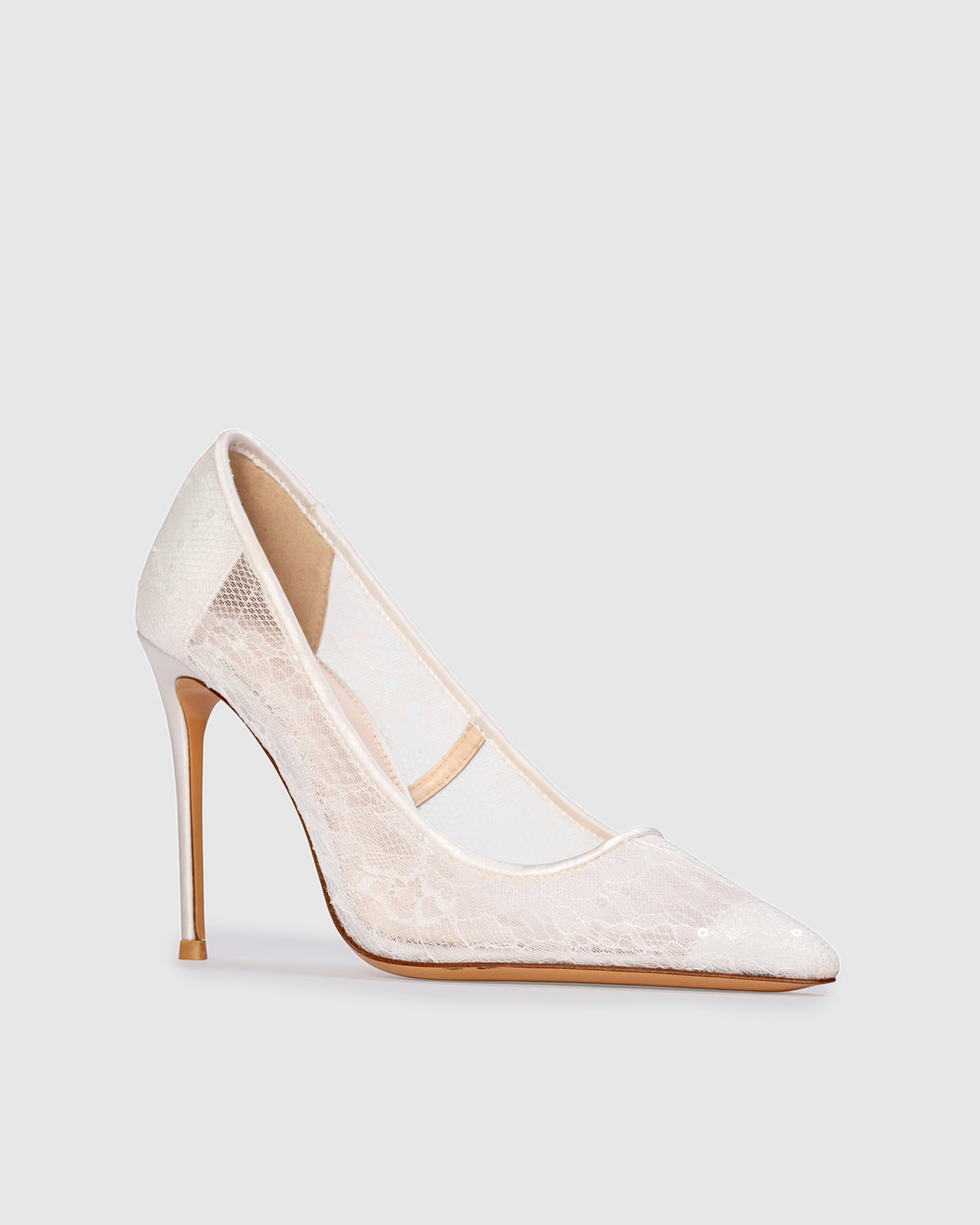 Marina 100 in White Sequin Lace