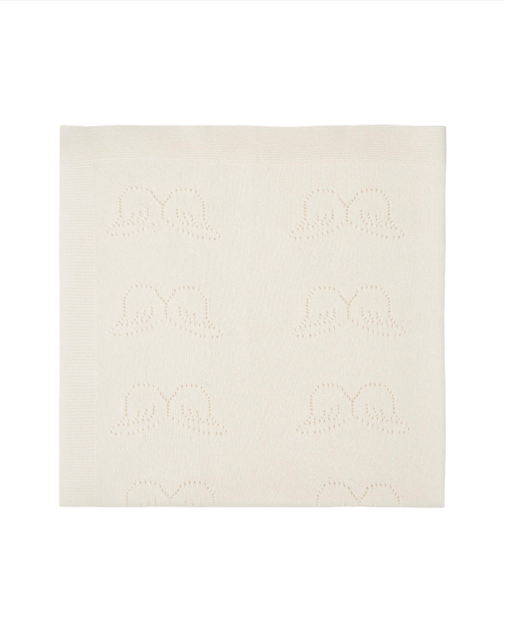 Angel Wing Cashmere Blanket in Ivory