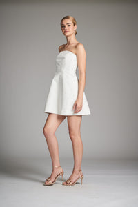 Alanna Dress in Ivory/Pearls