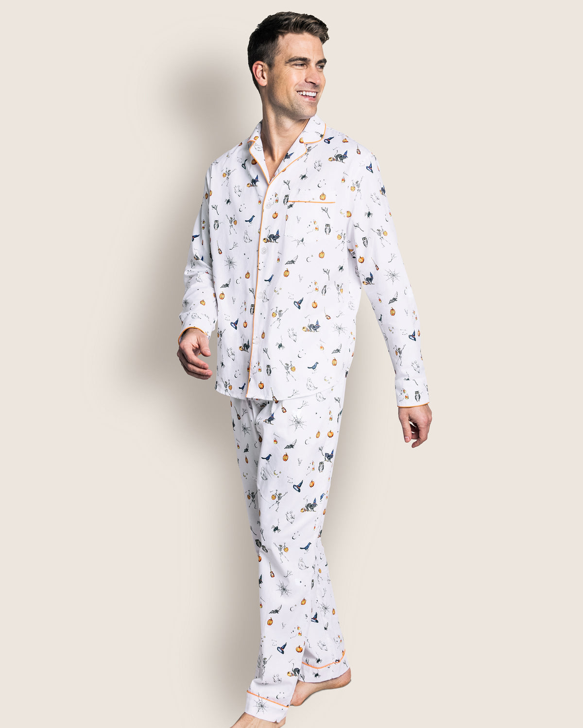 Men’s Twill Pajama Set in Trick or Treat