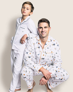 Men’s Twill Pajama Set in Trick or Treat