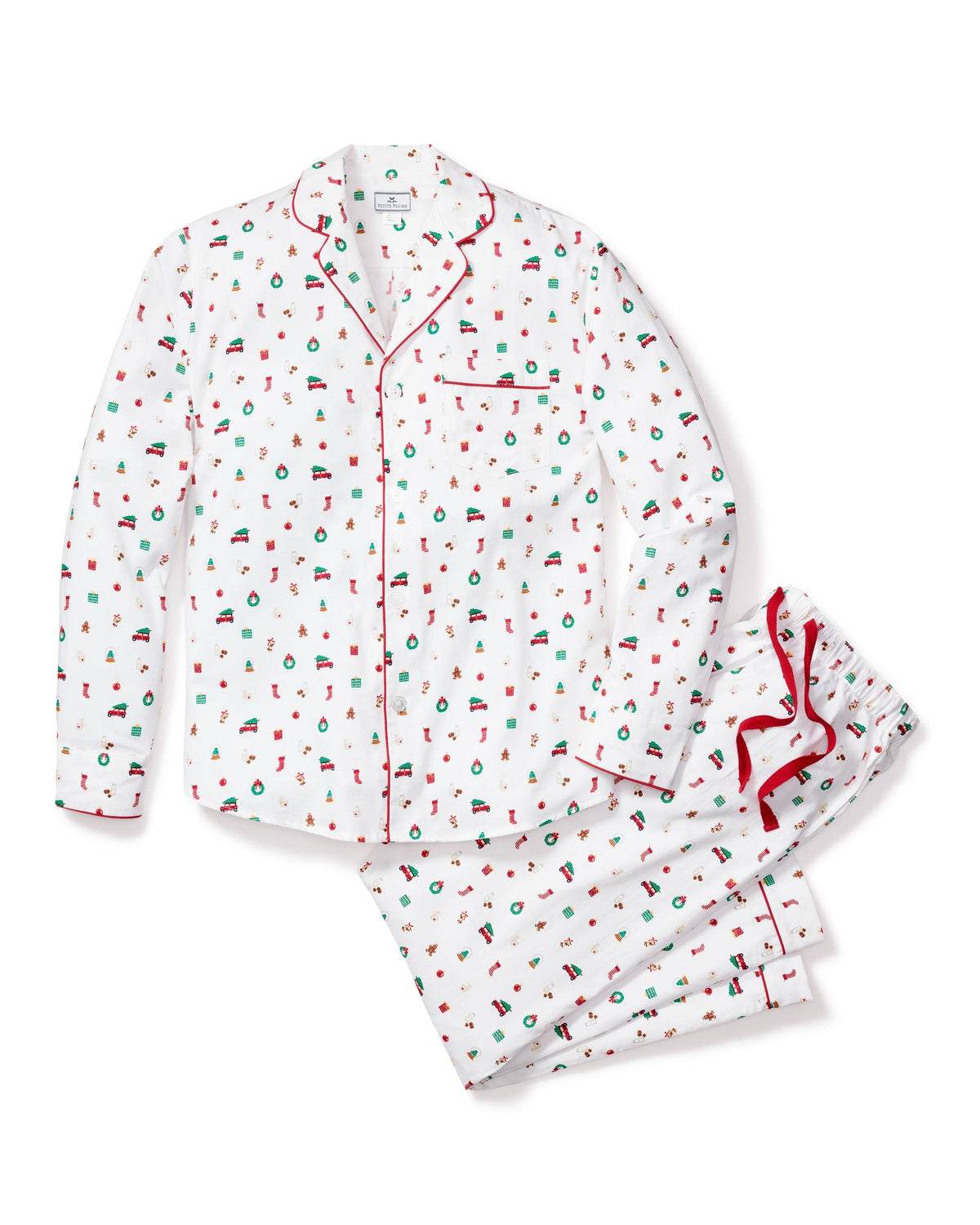 Men’s Twill Pajama Set in Winter Nostalgia