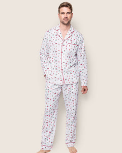 Men’s Twill Pajama Set in Winter Nostalgia