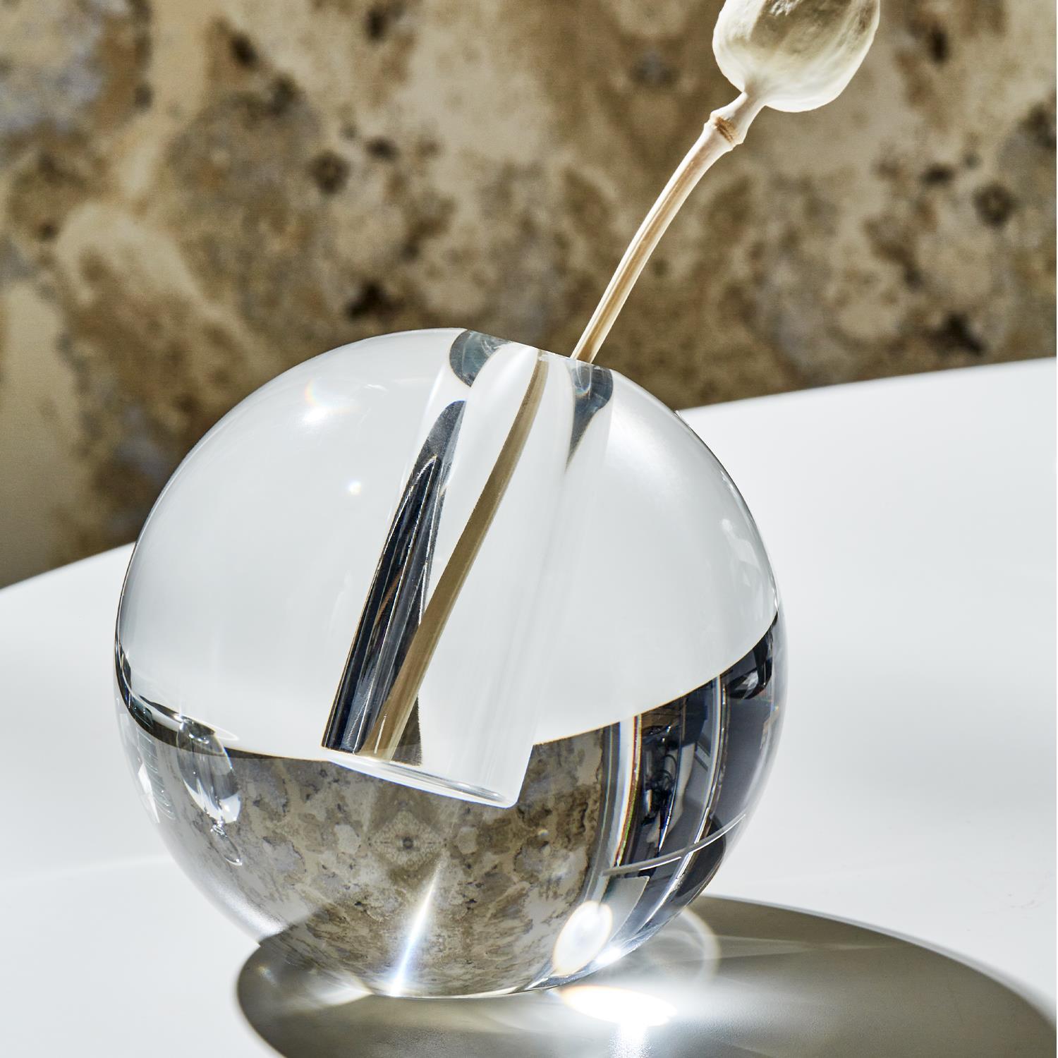 Perfect Circles Crystal Vases, Set of 2