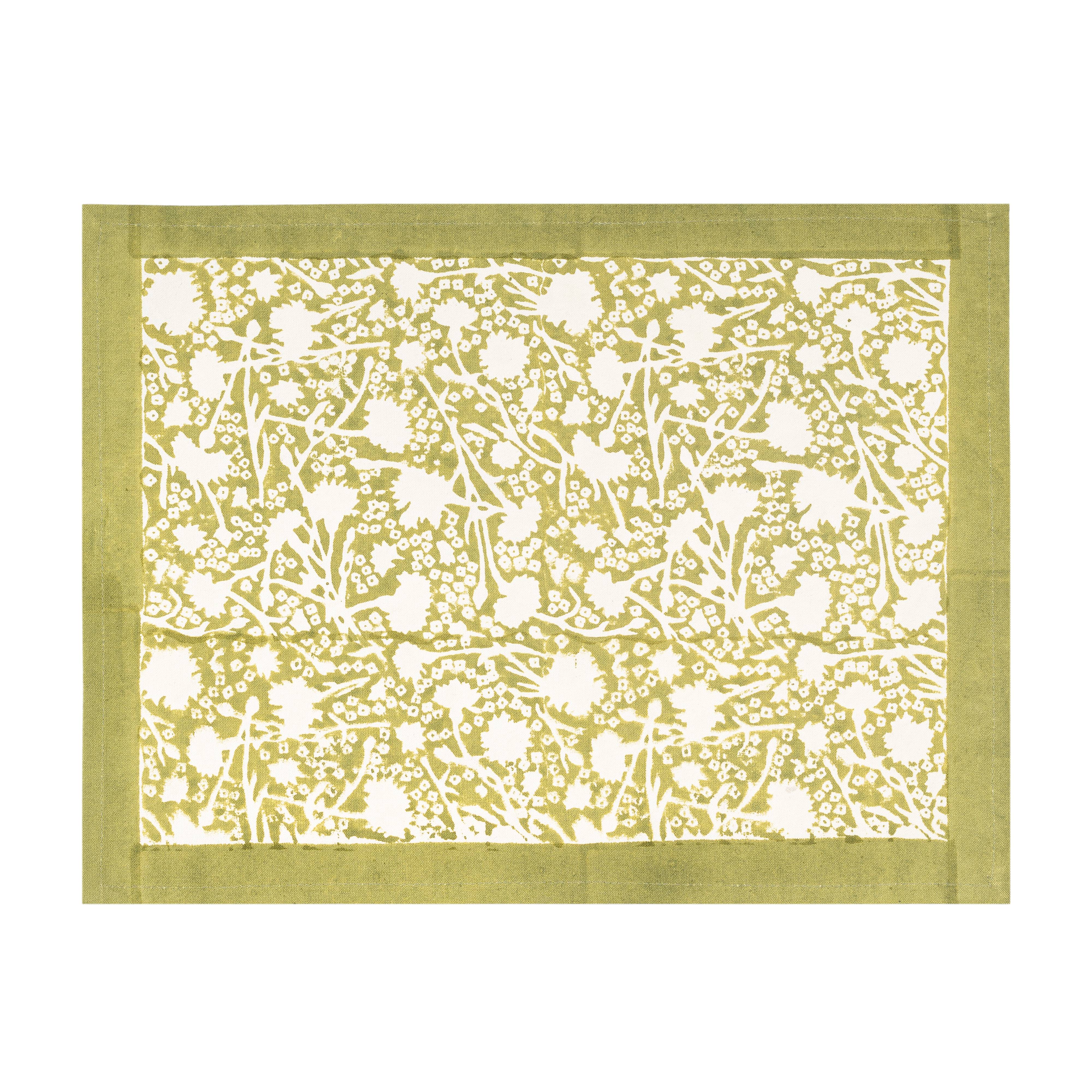 Meadows Placemats Vert, Set of 6