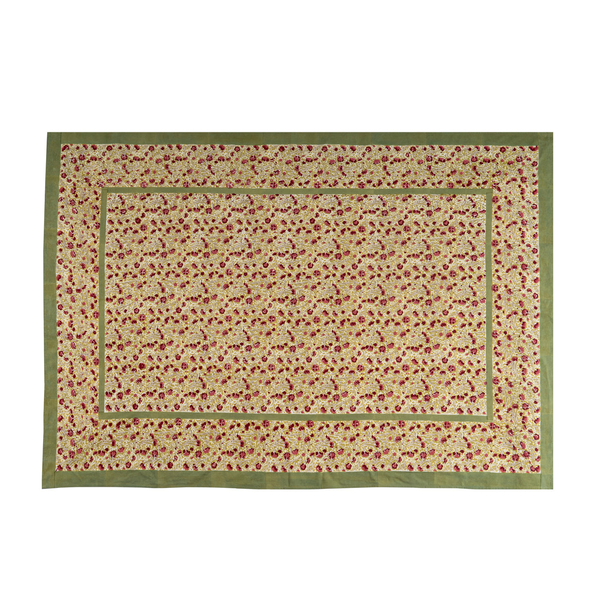 French Tablecloth Meadows Red & Green