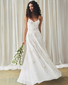 Liv Gown in Ivory with Wildflower Clusters