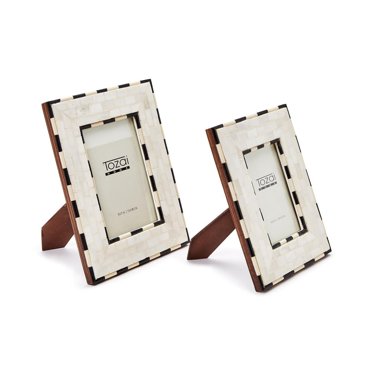 Brick Pattern Photo Frames, Set of 2