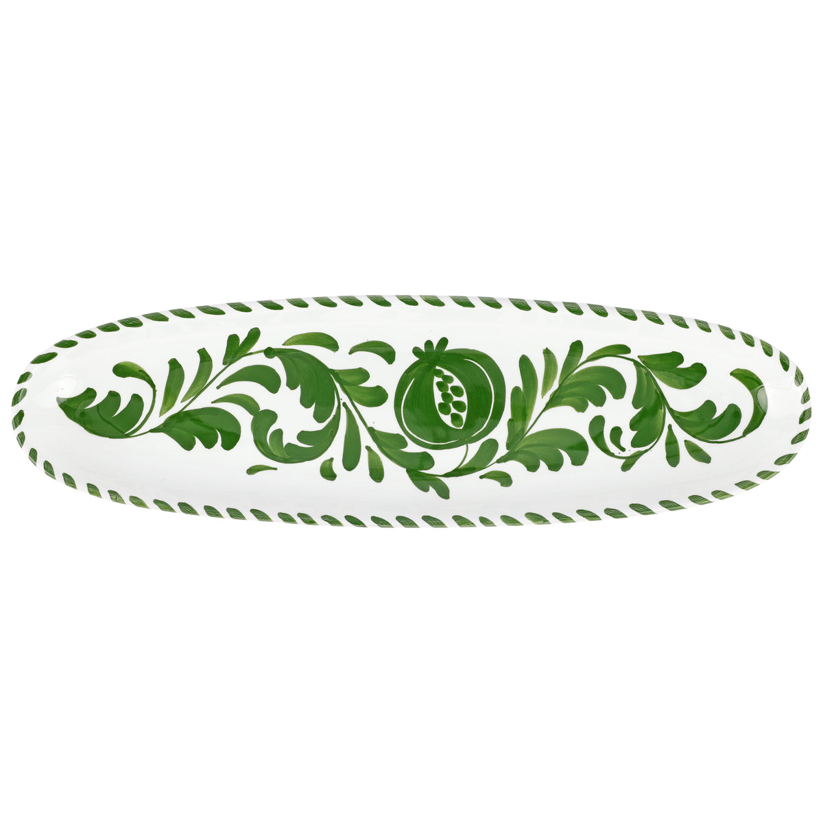 Arezzo Green Narrow Oval Platter