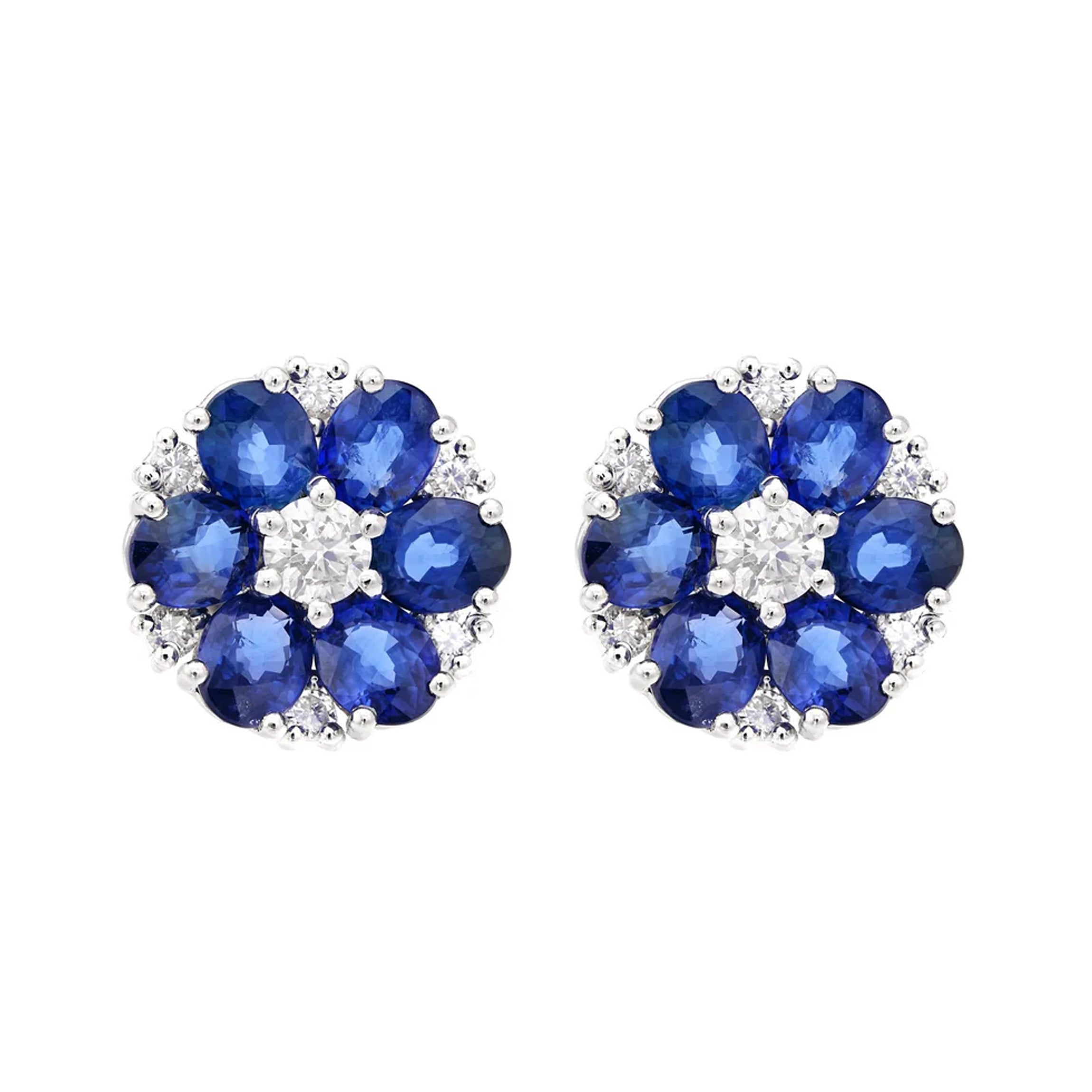 A Sea Of Blue Tidal Sapphire Stud Earrings