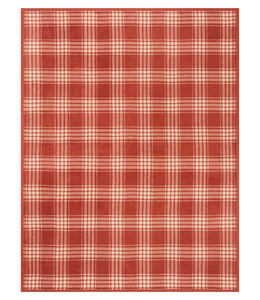 Autumn Plaid Blanket in Desert Red