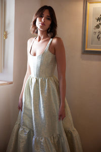 The Avery Dress in Sage Duchess