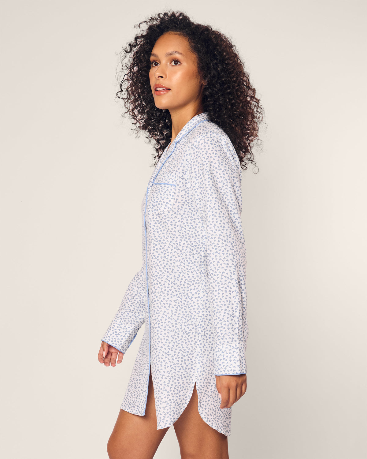 Women’s Twill Nightshirt in Bluehearts