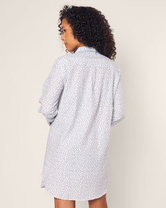 Women’s Twill Nightshirt in Bluehearts