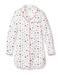 Women’s Twill Nightshirt in Winter Nostalgia