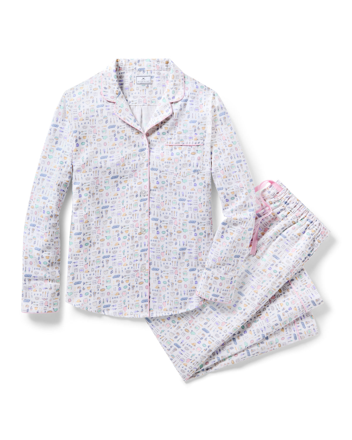 Women’s Twill Pajama Set in Baking Spirits Bright