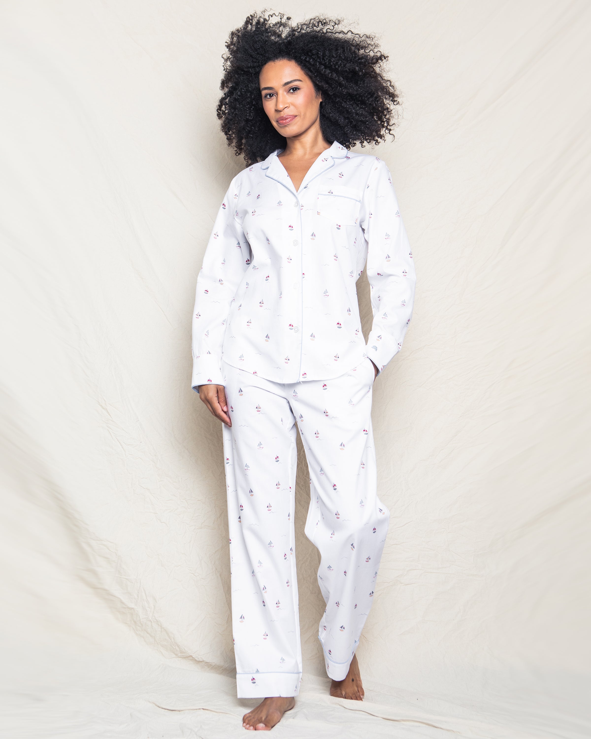 Women’s Twill Pajama Set in Bateau