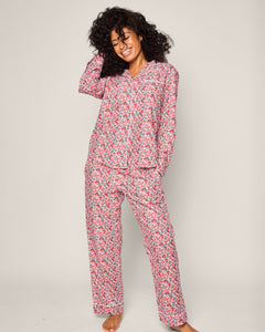 Women’s Twill Pajama Set in Fleurs des Bois