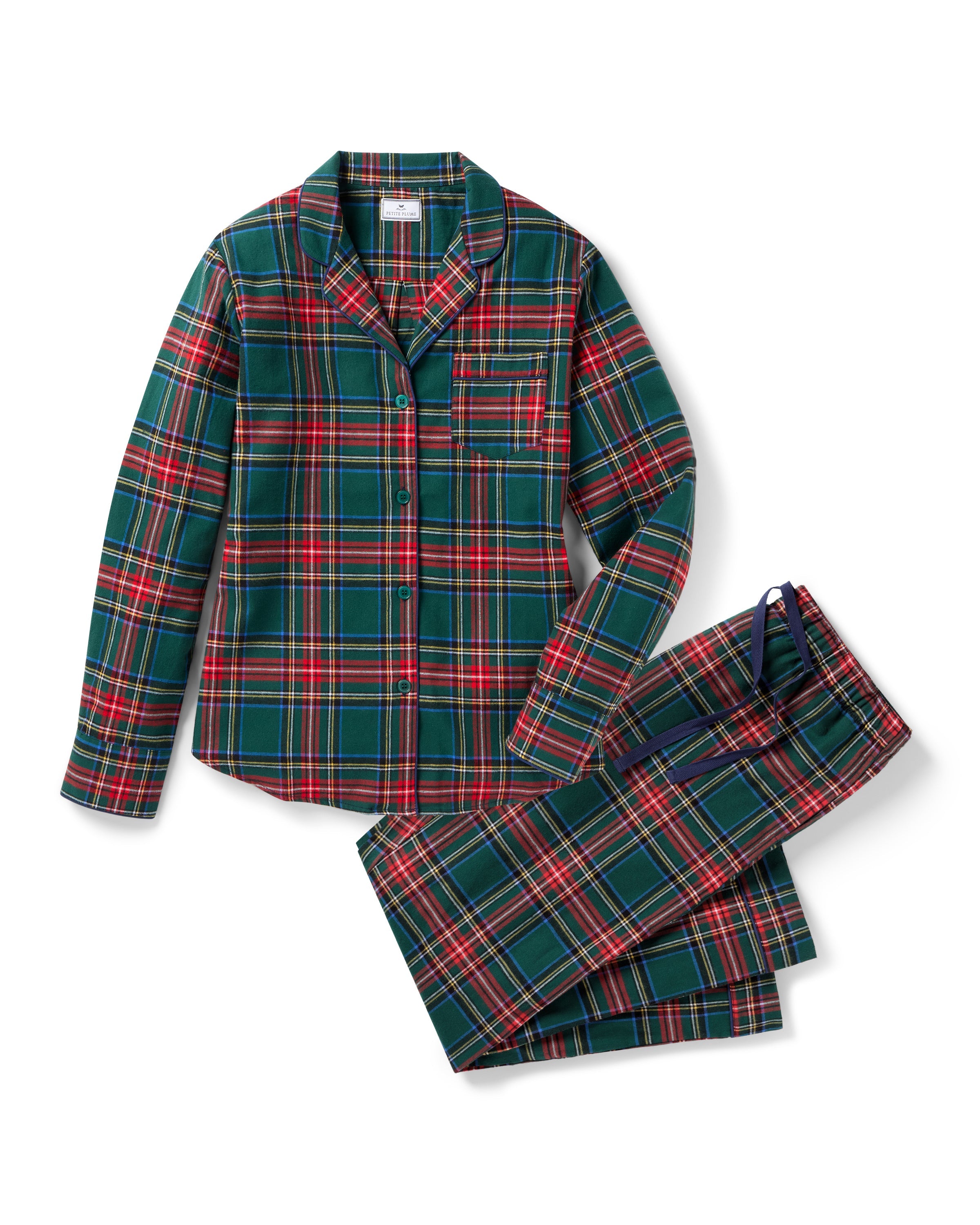 Women’s Brushed Twill Pajama Set in Kensington Tartan