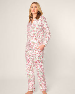 Women’s Twill Pajama Set in Petite Petals