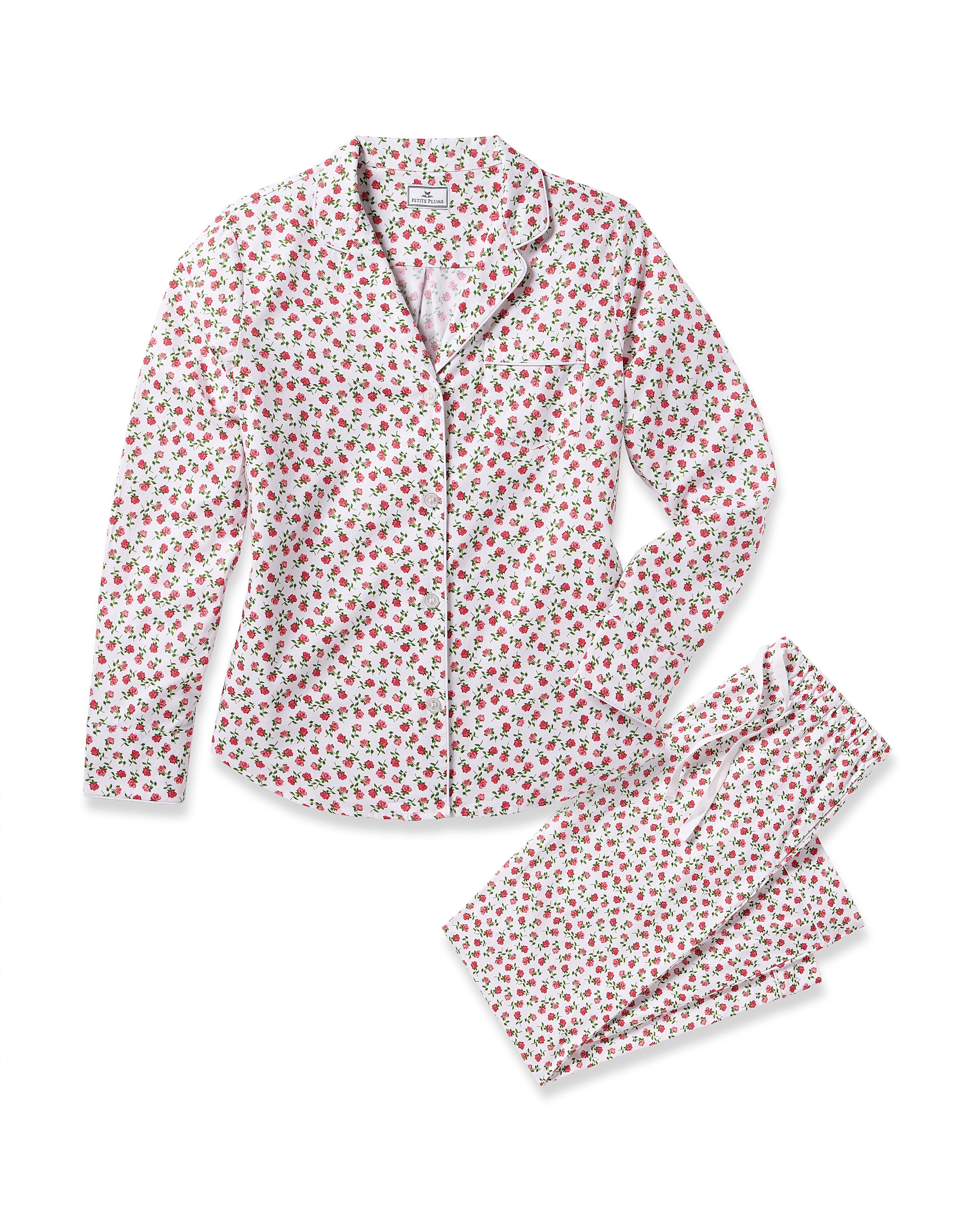 Women’s Twill Pajama Set in Petite Petals