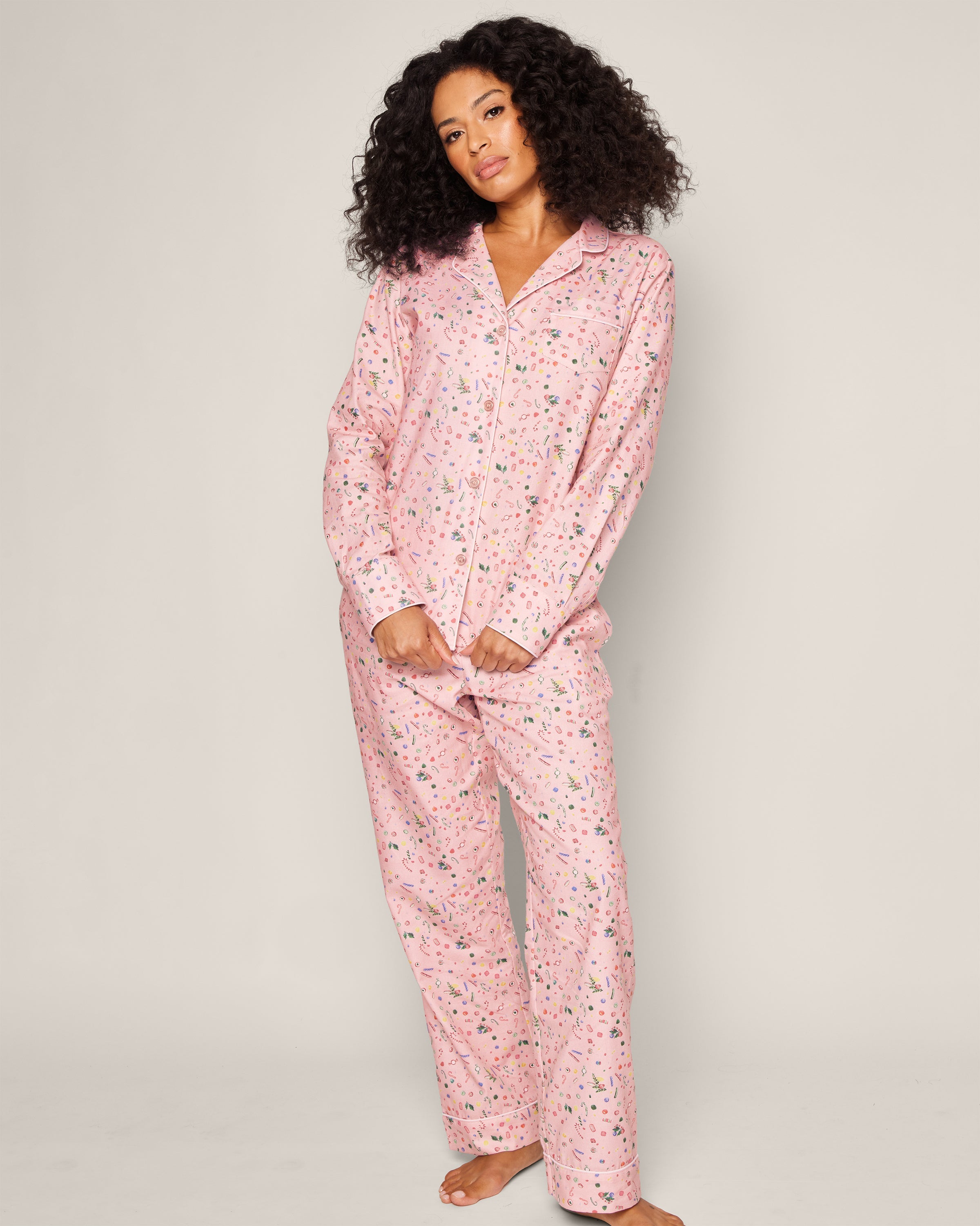 Women’s Twill Pajama Set in Vintage Sweets