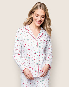 Women’s Twill Pajama Set in Winter Nostalgia