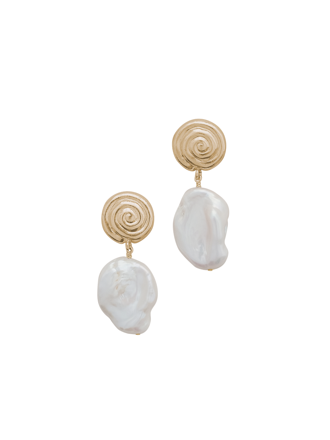 Azul Earrings in Gold & White