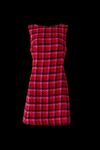 Avery Dress Red Multi Houndstooth