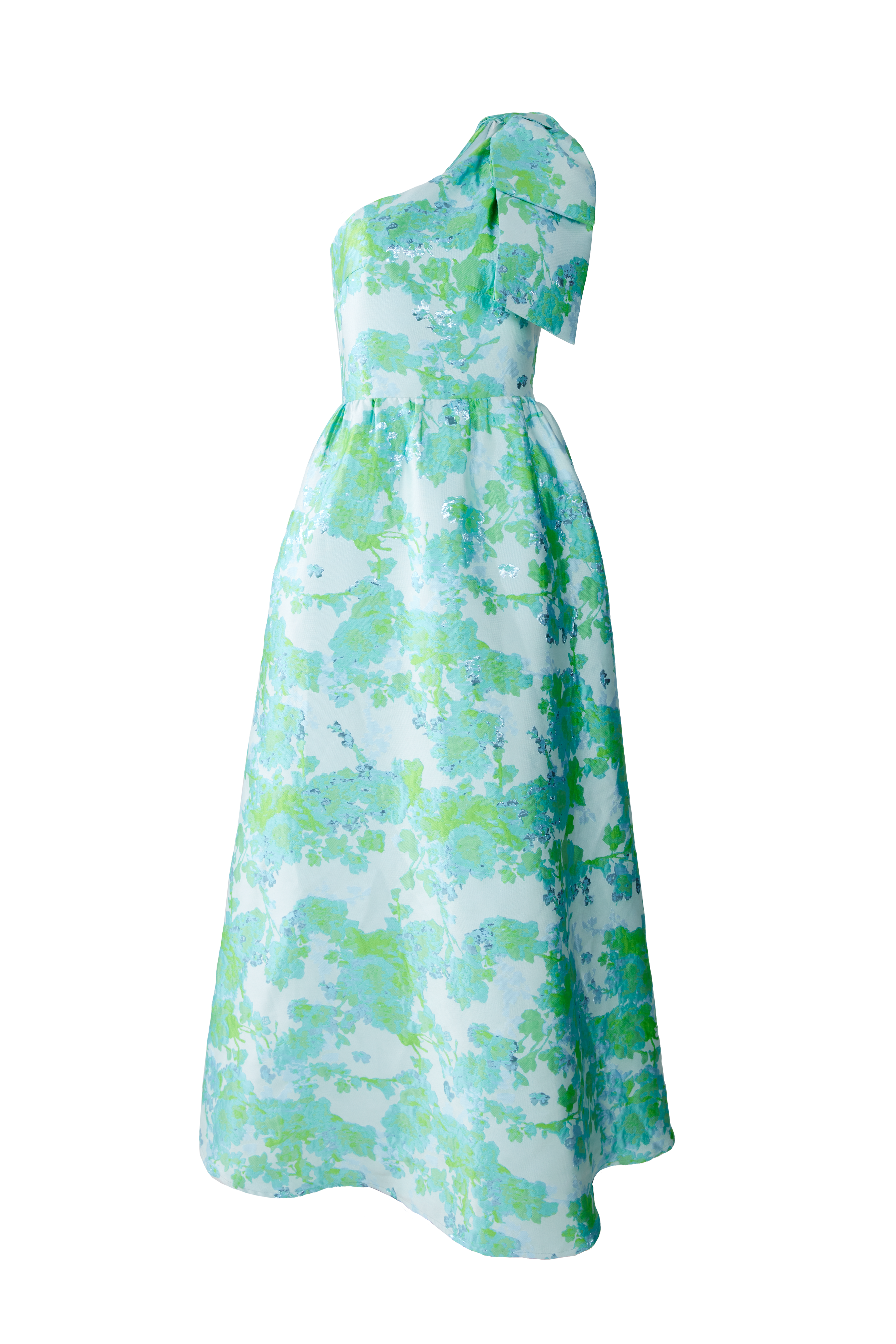 Caroline Gown Green Abstract Brocade