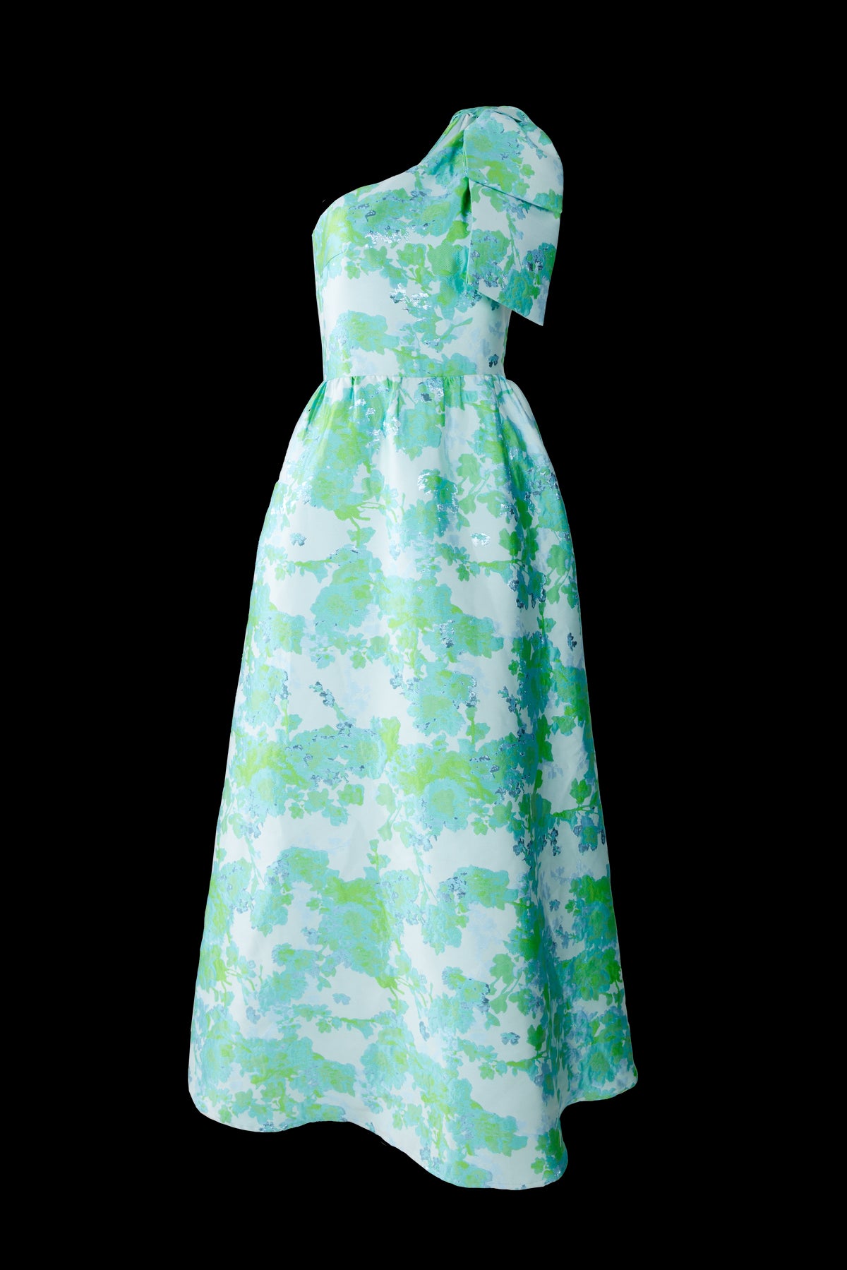 Caroline Gown Green Abstract Brocade