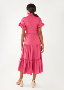 Sadie Maxi Dress Pink Linen