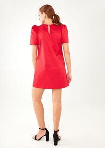 Marty Dress Red Duchess Satin