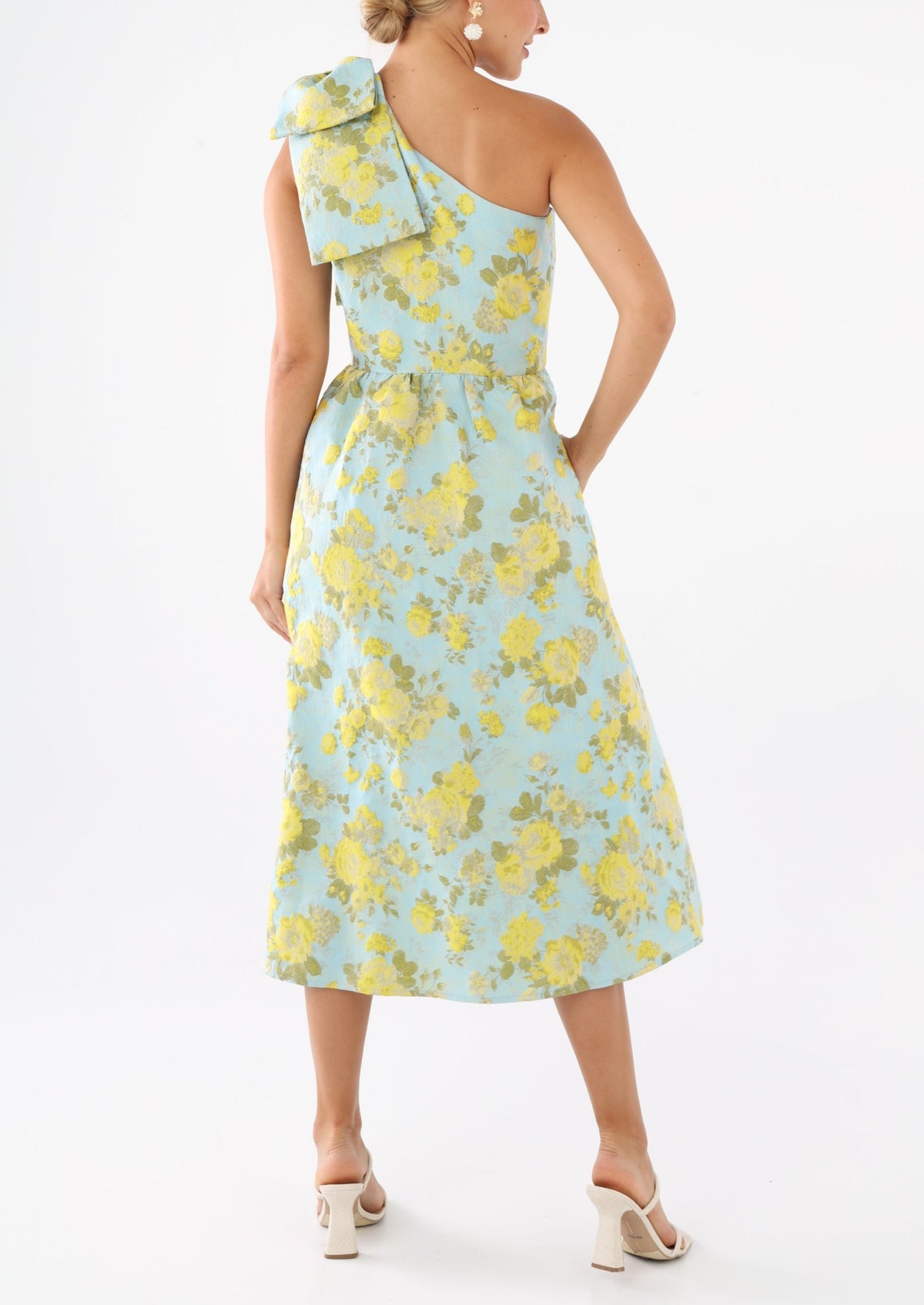 Caroline Dress in Rose Garden Jacquard