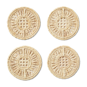 Ada Raffia Coasters, Set of 4