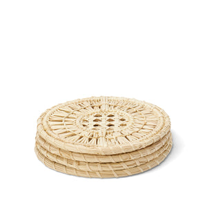 Ada Raffia Coasters, Set of 4