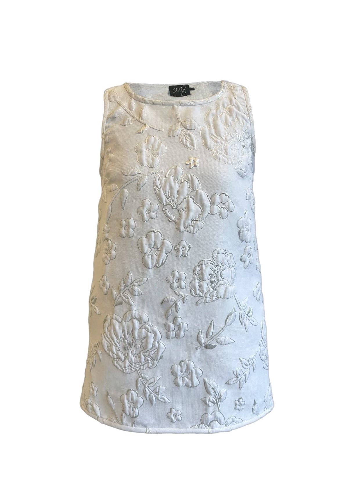 Jacquard Swing Swing Dress in All White