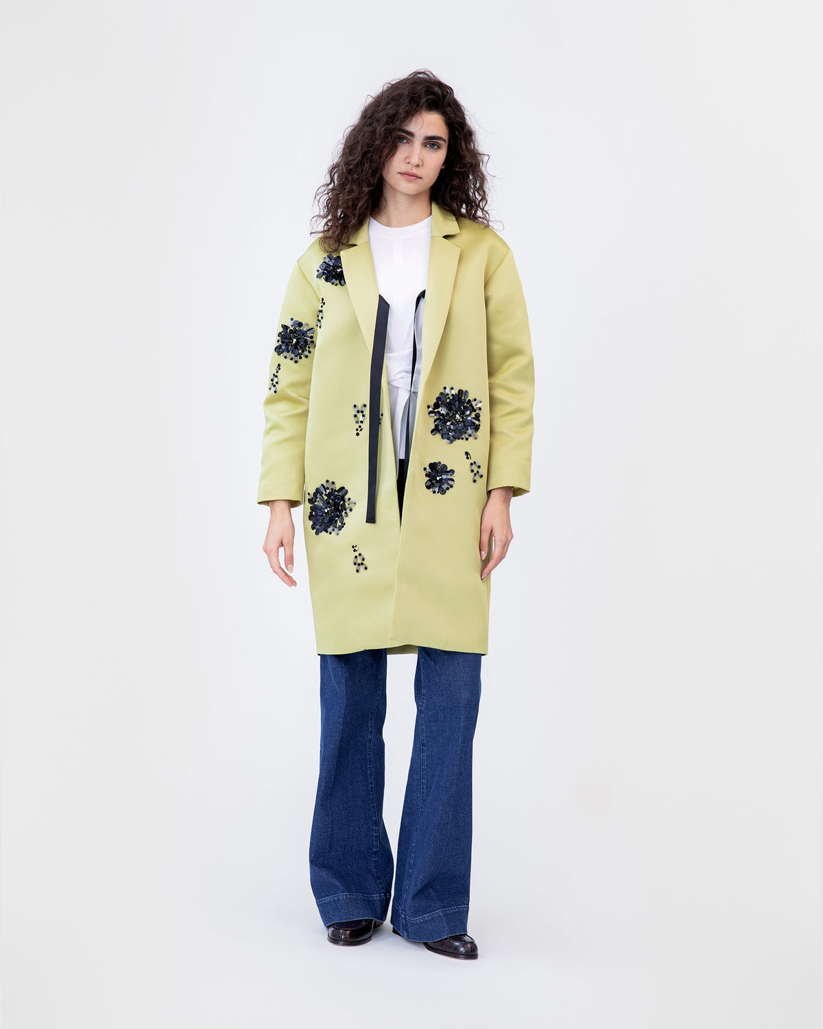 Alessandra Coat in Chartreuse