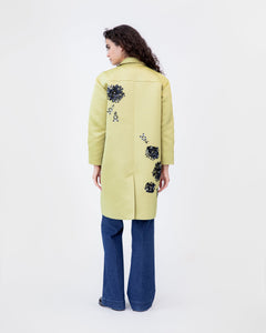 Alessandra Coat in Chartreuse