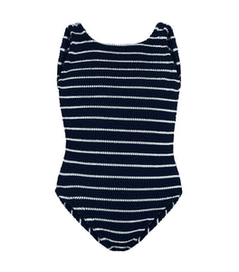 Kids Alva Swimsuit in Navy/White Stripe